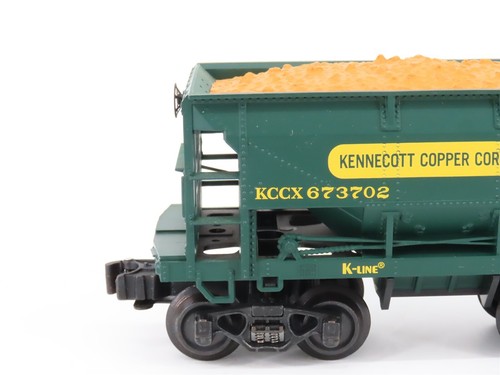 O Gauge 3-Rail K-Line K-6737A1 KCC Kennecott Copper Ore 4-Car Pack w/Ore Loads - Picture 6 of 19