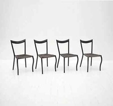 Vintage 1980s Black Manila Dining Chairs, Val Padilla for Conran, Modern Design