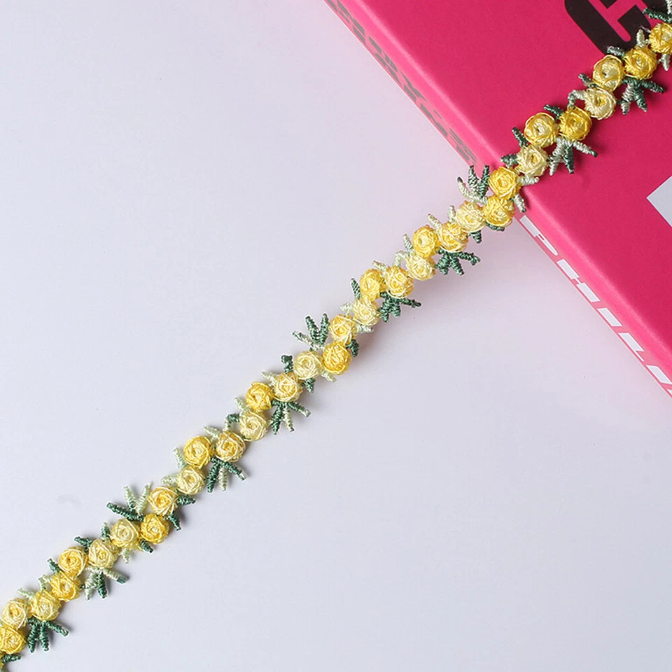 Vestido de novia 2 Y flor encaje cinta bordada costura hecho a mano decoración hágalo usted mismo Foto 4 de 4