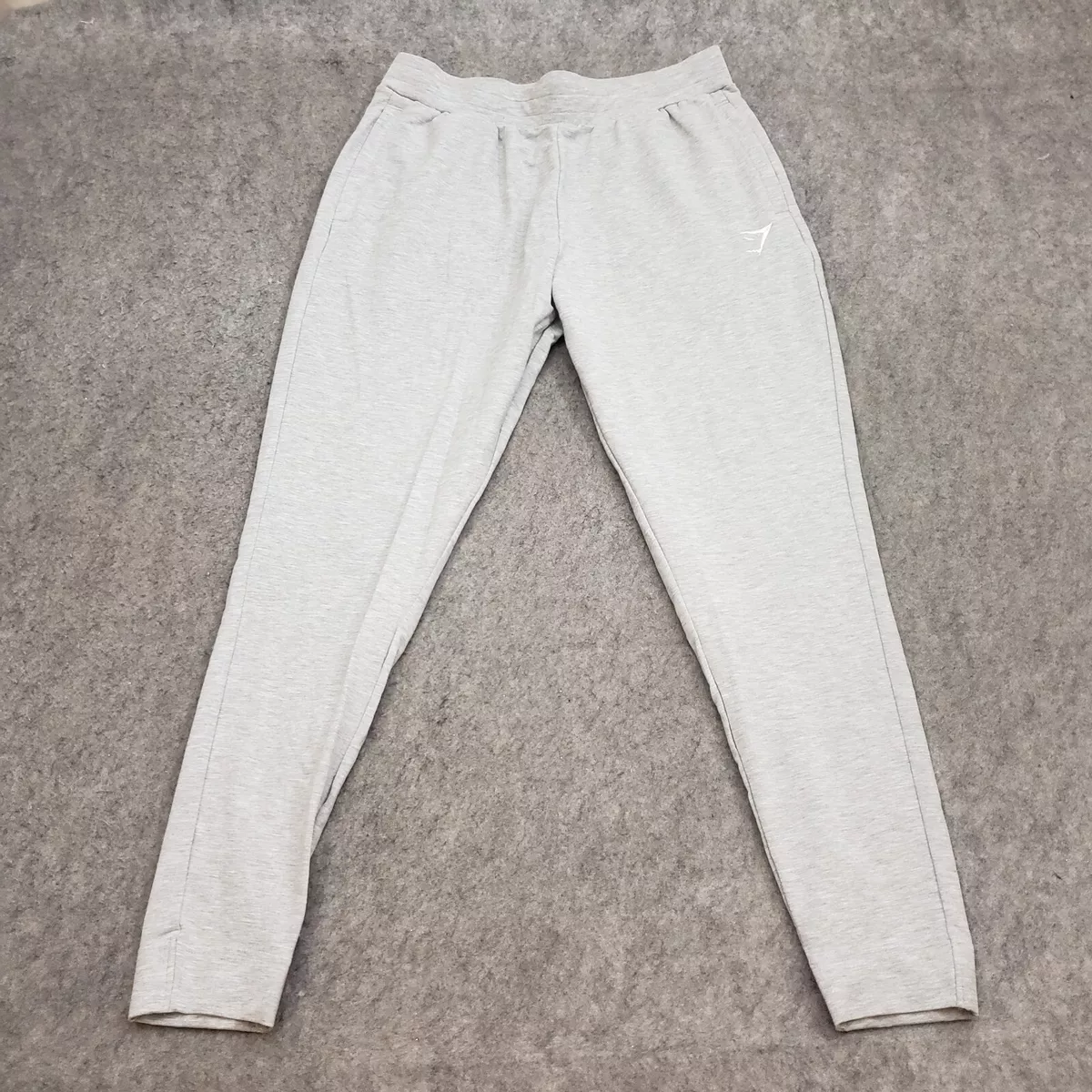 Gymshark Sweatpants Womens Large Gray White Joggers Pull On Pants