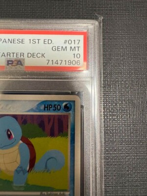 PSA 10 pokemon Squirtle 2004 blastose starter deck 017 052