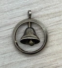 Vintage Sterling Silver Bell in a Ring Charm