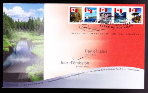 Canada FDC 2006 Flag Over series booklet strip, sc#2189-2193 - Picture 1 of 1