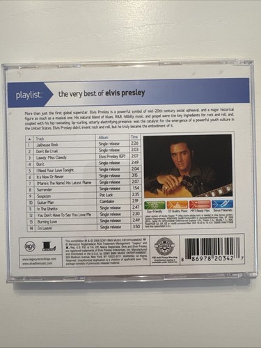 Playlist: The Very Best Of Elvis Presley - Audio CD By Elvis Presley - VERY GOOD - Picture 4 of 4