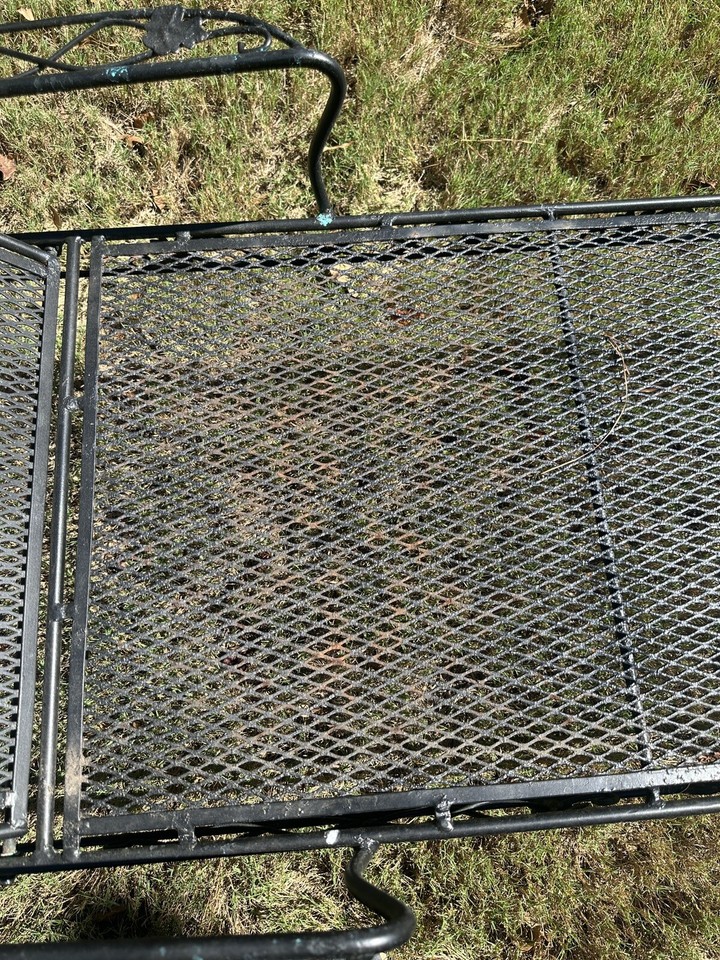 Vintage Woodard Style Wrought Iron Adjustable Garden Chaise Lounge