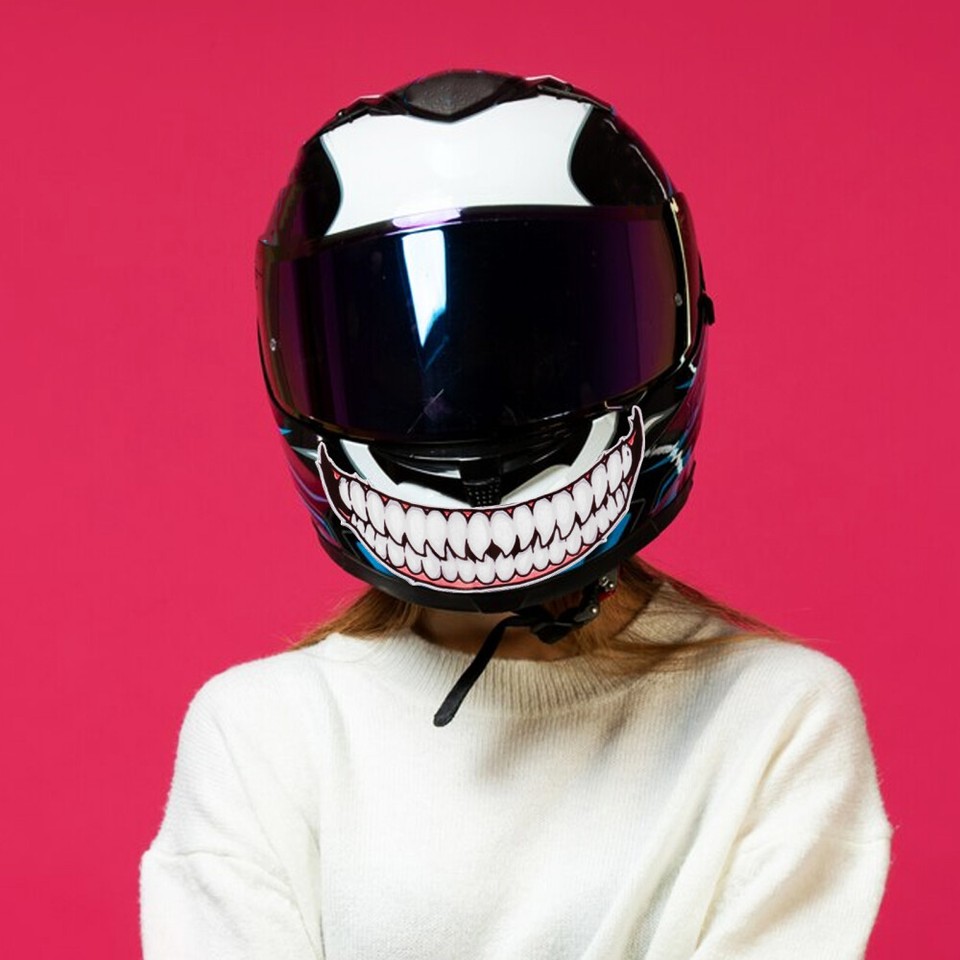 4pcs Helmet Sticker Motorcycle Helmet Decal Adhesive Motorcycle Decal