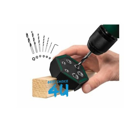 Holzbohrer Set 14-teilig mit Präzisionsbohrschablone, nagelneu