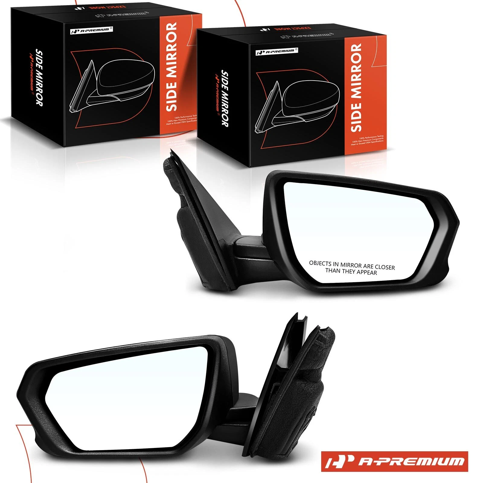 A-Premium Pair Power Mirror Manual Fold Heated for Chevrolet Equinox GMC 18-33