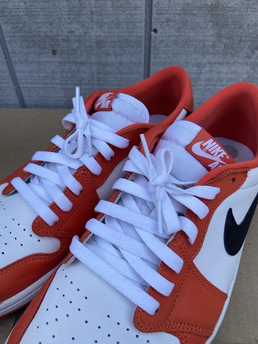 Air Jordan 1 Low OG Starfish Orange Black Size 12 Women's