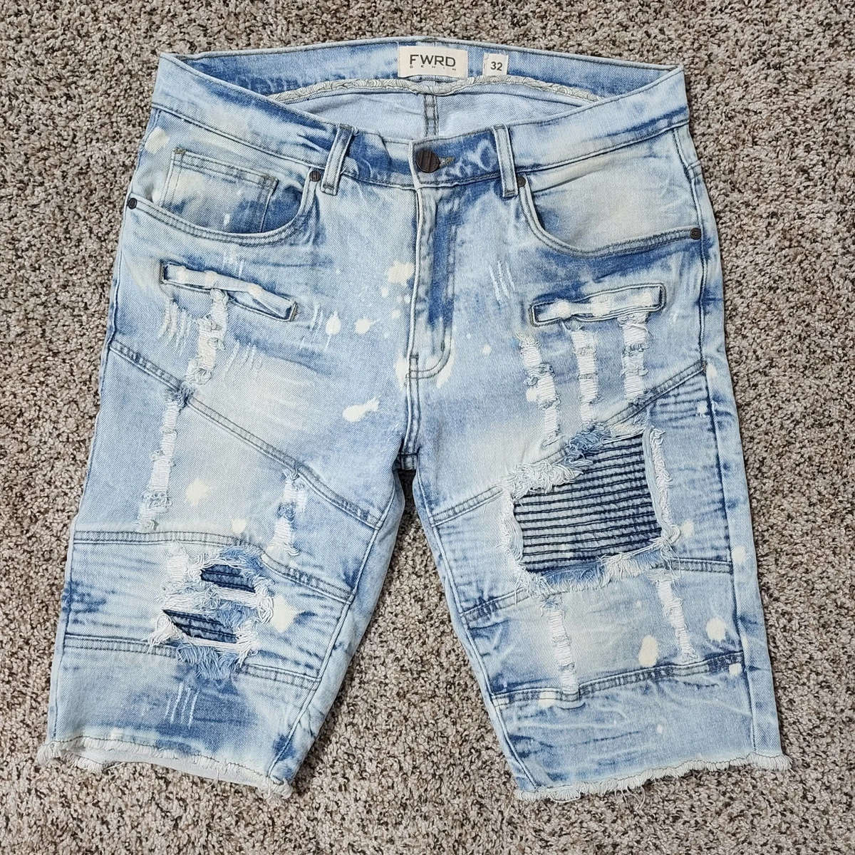Frayed jean deals shorts mens