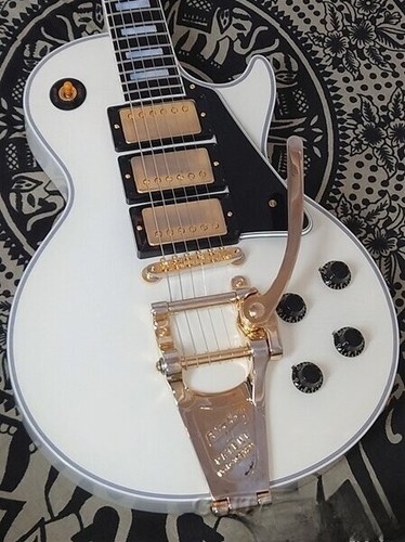 Gibson Custom Shop Japan Ltd '57 Les Paul Custom White 3PU Bigsby Light Aged