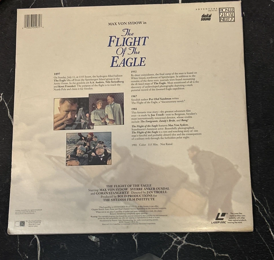 ПОЛЕТ ОРЛА - Макс фон Сидоу - лазерный диск LD- 1982 иностранный фильм - Изображение 2 из 4