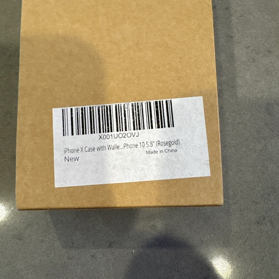 ZVE Case for iPhone X (10) 5.8”, Wallet Case w/Crossbody Strap Rose gold NWB Foto 2 de 4