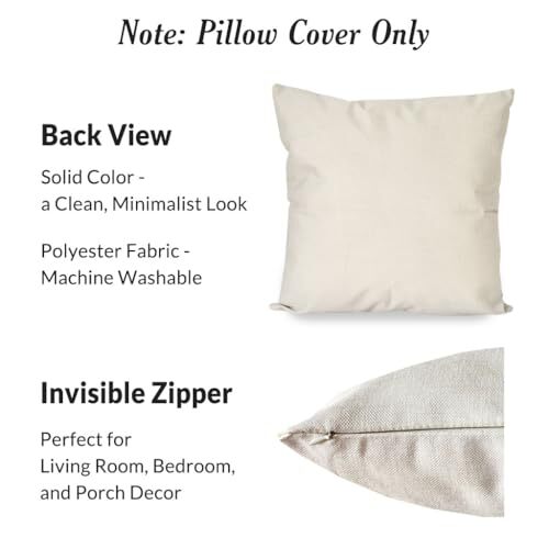 Block Print Throw Pillow Covers 18x18 Inch 18" x 18" (Pack of 2) Cocoa Brown - Bild 7 von 7