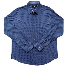 Buttercloth Mens Long Sleeve Blue Button Up Shirt Size XL