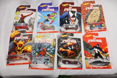 Hot Wheels 2013 Spider-Man Complete Set of 8 RARE hard to find