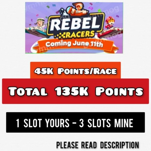 REBEL_RACERS - Mono_poly_Go_Tycoon_Racers 15K, 30K, 45K Points (NOT GUARANTEE) - Picture 6 of 7
