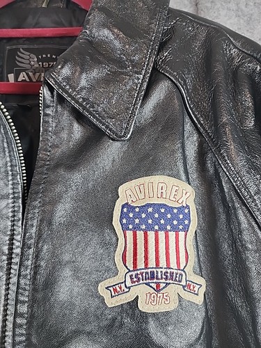 Avirex Leather Varsity Bomber Jacket Men’s Size 2XL Vintage Style Retro 90s Y2K - Picture 2 of 15