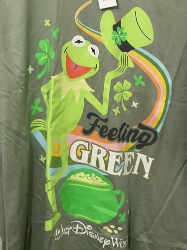 Walt Disney World St Patrick’s Day Kermit Feeling Green Adult Shirt Large L LG - Picture 2 of 4