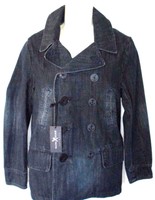 Mens Marc Ecko Denim Blue Jean Coat Jacket Size S Mens Marc Ecko Denim Blue Jean Coat Jacket Size S