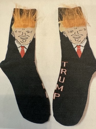 PRESIDENT (45th) DONALD J. TRUMP SOCKS. SHOW YOUR SUPPORT. Request black or blue - Picture 2 of 4