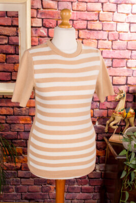 Vintage orig 70er VEB STRICKWAREN Ringelshirt Top Strick DDR Männer Pulli 48