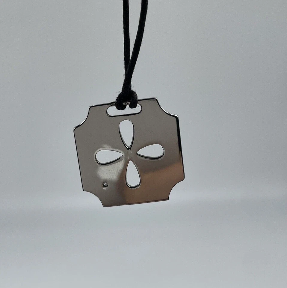 COLLANA DONNA ARGENTO 925 QUADRIFOGLIO PORTAFORTUNA MEDAGLIETTA DIAMANTE 0,01Kt. - Immagine 4 di 4