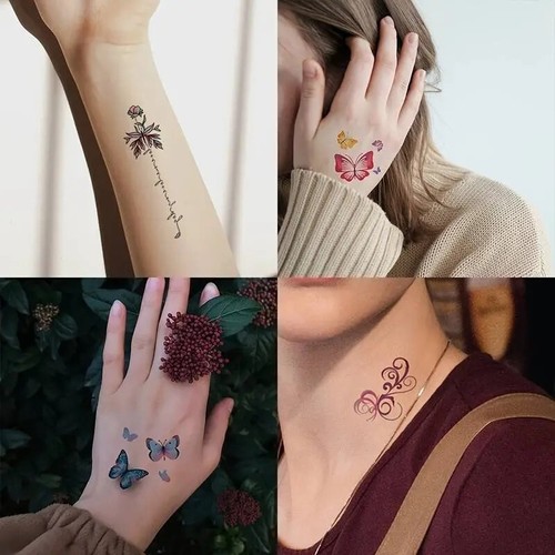 30pcs Set Butterfly Fake Temporary Tattoo Stickers, Body Arm Art Waterproof - Picture 3 of 6