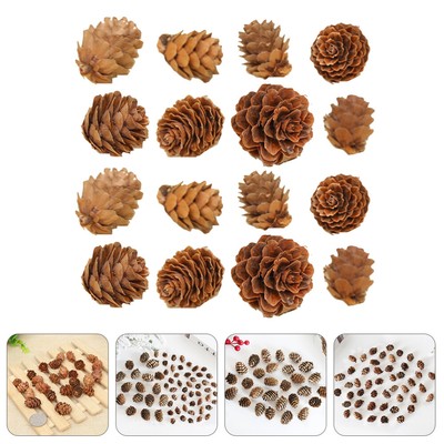  100 Pcs Craft Supplies Natural Pine Kiefernblumendekorationen Christmas Cone