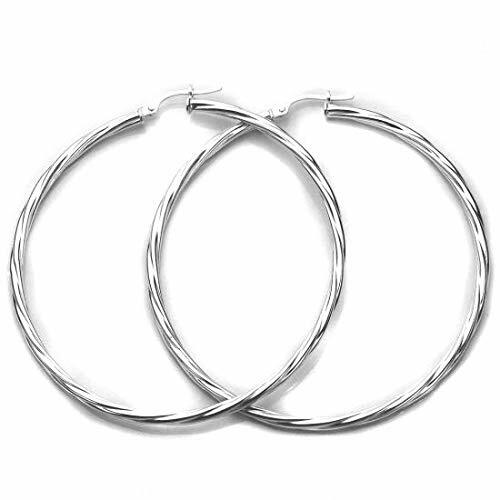 Créoles torsadées argent 925 boucles d'oreilles 3cm pour un look chic