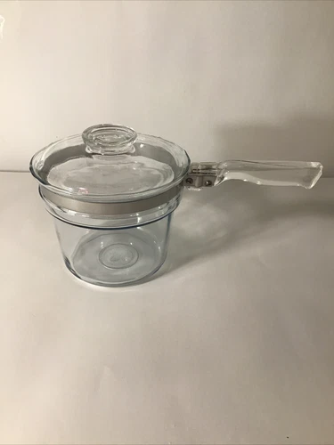 Pyrex Flameware Double Boiler Pot 6283, 1.5 QT Bottom Pot ONLY, With Lid