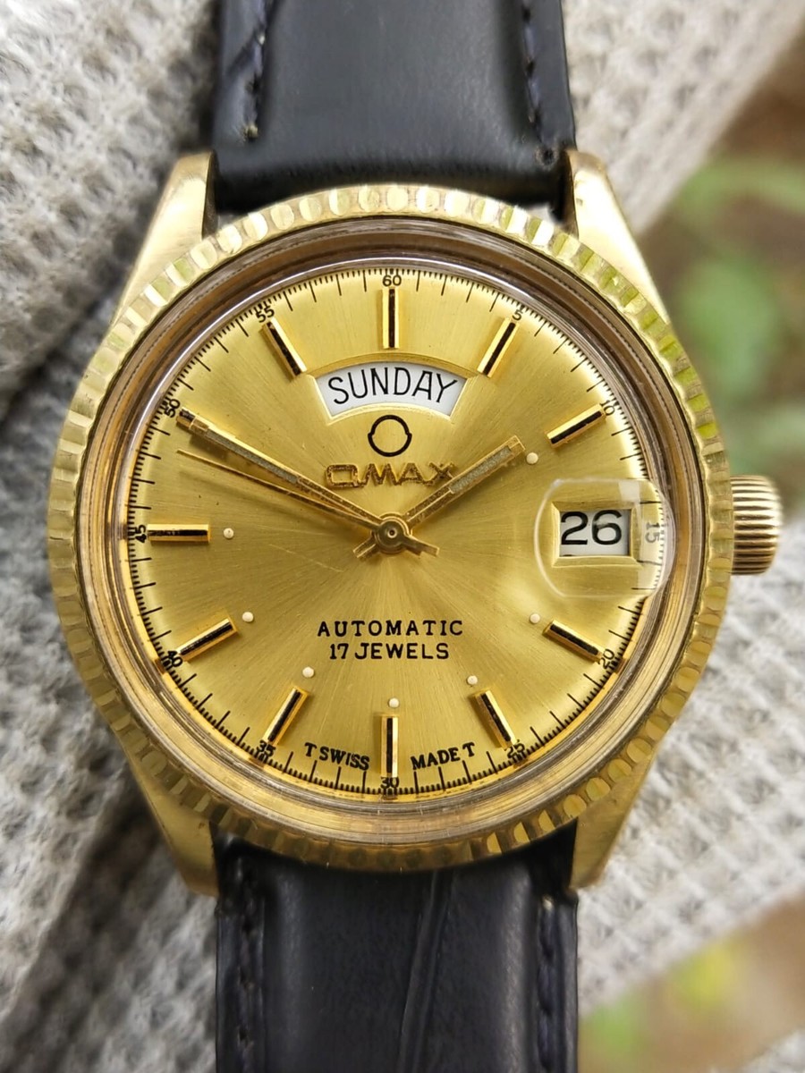 VINTAGE OMAX PRESIDENT 52601 AUTOMATIC 17 JEWELS SWISS MEN s WATCH