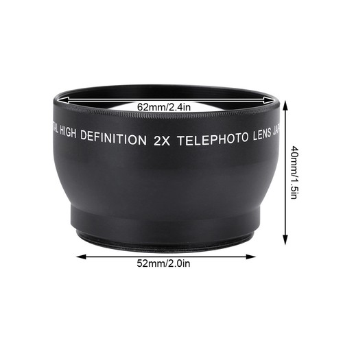 Camera 2X Magnification HD Tele Converter Telephoto Lens For Any Camera With Fit - Picture 6 of 7