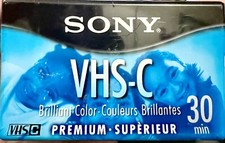 Sony VHS-C Premium Camcorder Cassette Tapes, 30 Minute NEW/SEALED