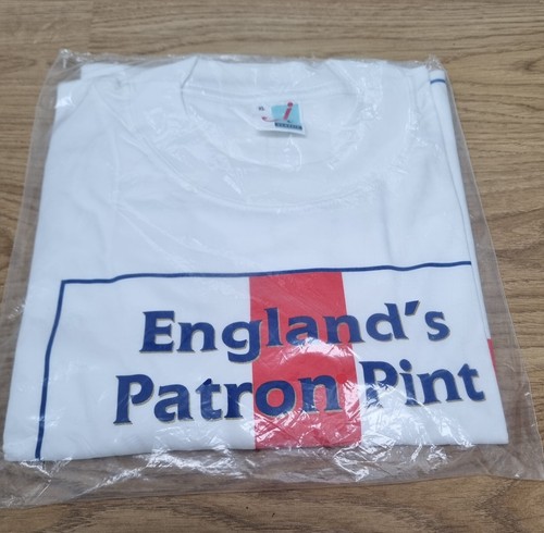 CHARLES WELLS BOMBARDIER BITTER PATRON SAINT PINT T SHIRT WHITE XL (NEW IN PACK) - Picture 6 of 6