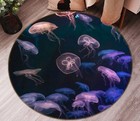 3D Blue Pink Jellyfish NA13593 Game Rug Mat Elegant Photo Carpet Mat Fay