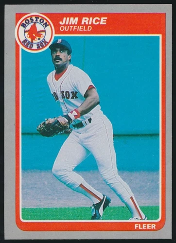 1985 Fleer #168 Jim Rice, Boston Red Sox, HOF.