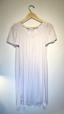 Vintage Miss Elaine Light Pink Nylon Nightgown Medium Floral Embroidery Coquette