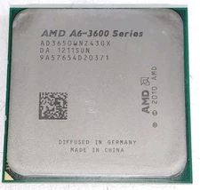 AMD A6-3650 2.6 GHz Socket FM1 Desktop CPU Processor AD3650WNZ43GX TESTED WORKS