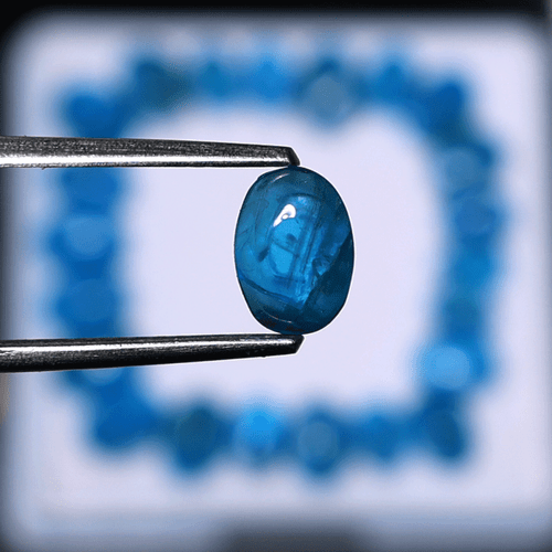 Lote Tesoros Azules ~ 23 Piezas Piedras Preciosas Cabujón Apatita Neón Natural Alto Grado 5-7mm - Imagen 4 de 11