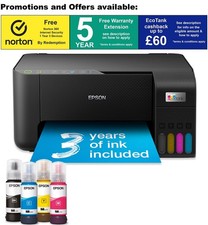 Epson EcoTank ET-2860 Inkjet Printer All-in-One Scan Copy Cashback Available