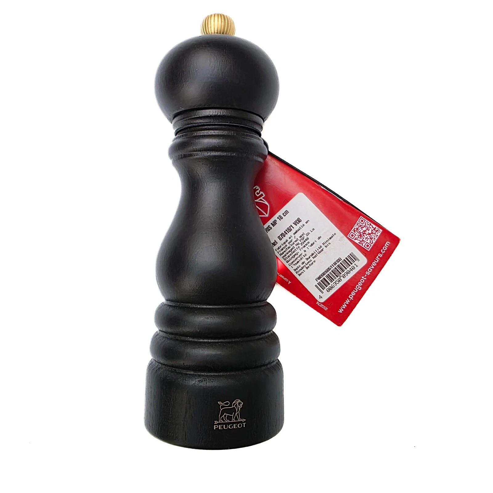Peugeot Paris Pepper Mill 7” Chocolate Brown Wood Grinder France NWT