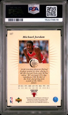 マイケル・ジョーダン　1995年限定　UperDeck社 1995-96 Upper Deck - The Rookie Years Michael Jordan #137 Electric