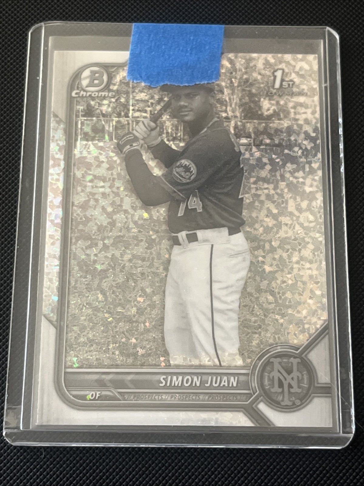 2022 Bowman Chrome Simon Juan #BCP-170 Black & White Mini-Diamond Refractor (RC)