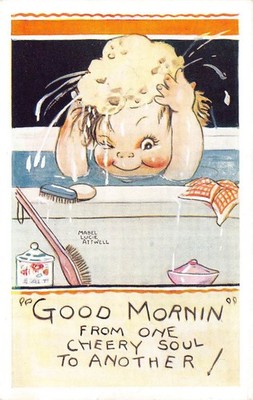 Good Morin From One Cheery Soul Mable Lucie Attwell Künstler Postkarte (C821)