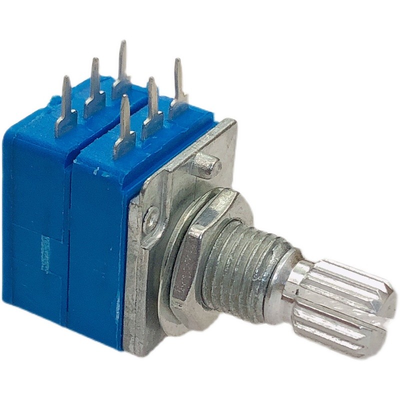 B50K Dual-Gang Potentiometer Volume Switch 6-Pin for HiVi M200MKII Speakers