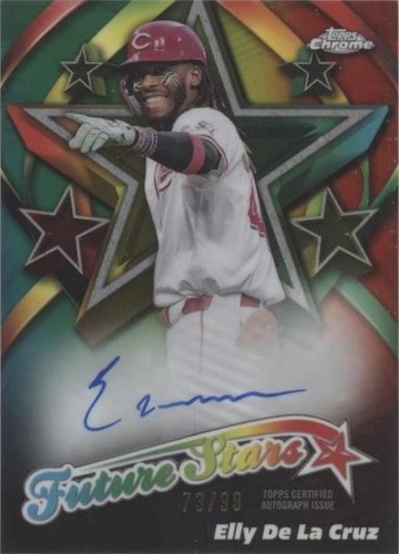 Elly De La Cruz 2025 topps chrome baseball orange disco variation