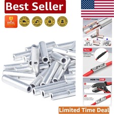 100 pcs Listed Non-Insulated Butt Connectors for 22-16 AWG - Copper Terminals