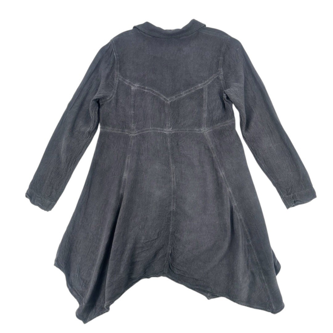 Soft Surroundings Gray Button Down Tunic Dress Si… - image 14