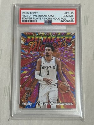 2025-26 Topps - Power Players Victor Wembanyama #PP-15 Holofoil 06/25 Pop 3